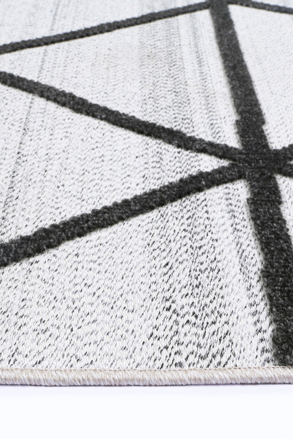 Ares Trojan Geometric Ivory and Anthracite Rug – view 3