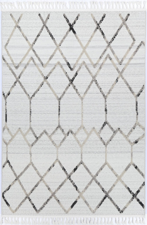 Ares Dorian Geometric Cream and Taupe Rug – view 2