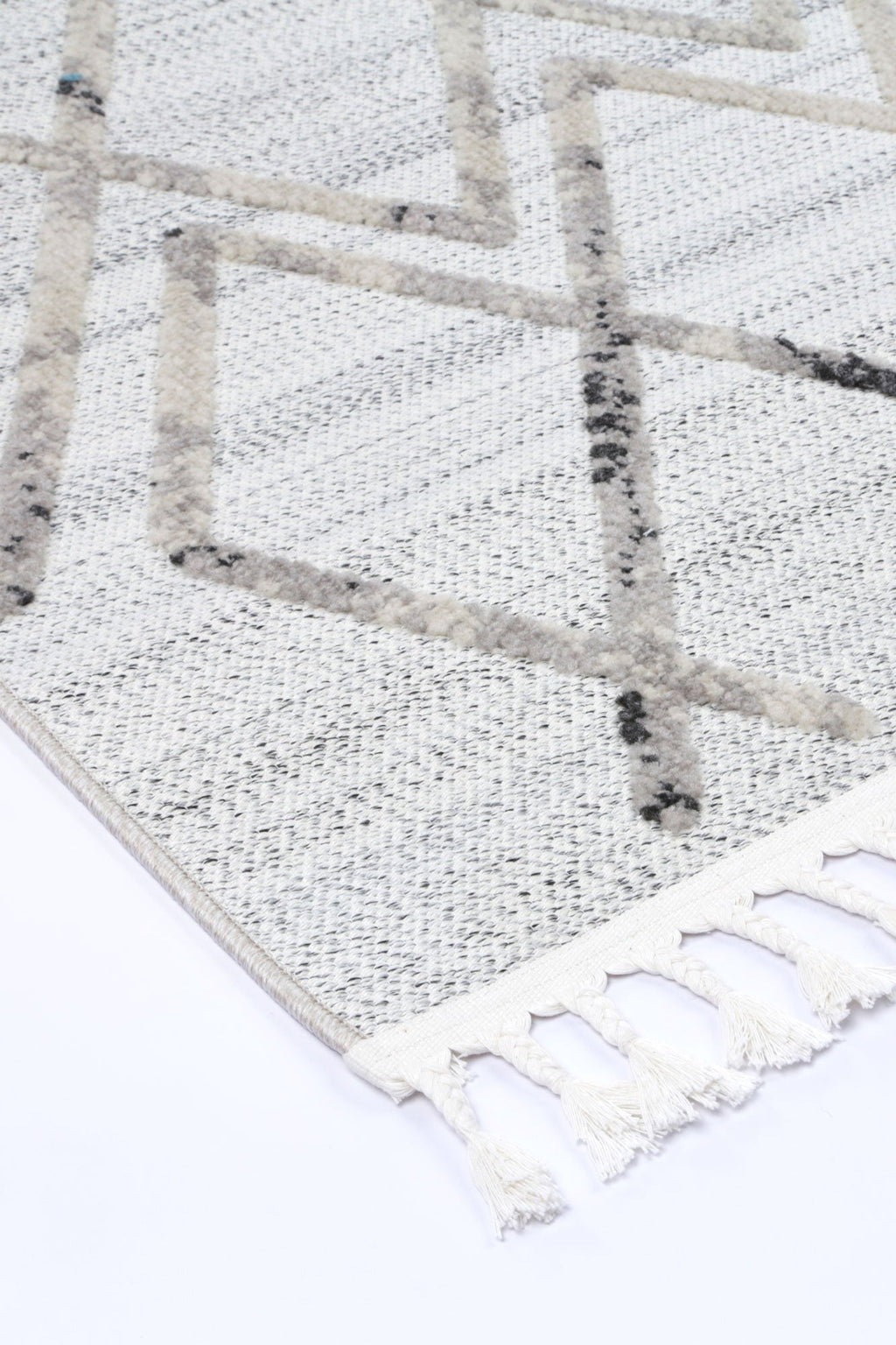 Ares Dorian Geometric Cream and Taupe Rug – view 5