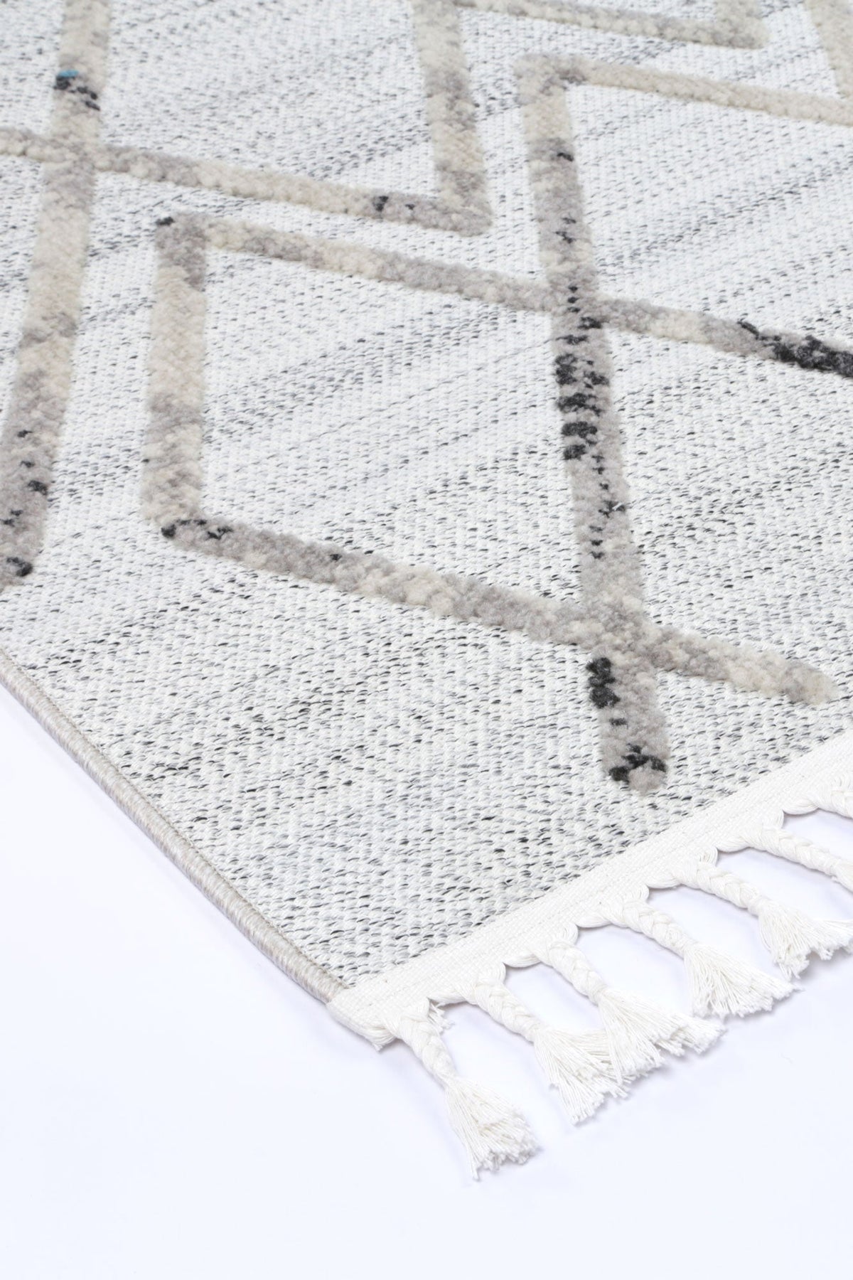 Ares Dorian Geometric Cream and Taupe Rug – view 5