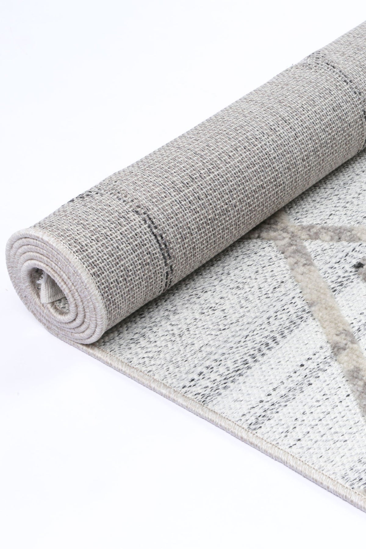Ares Dorian Geometric Cream and Taupe Rug – view 4