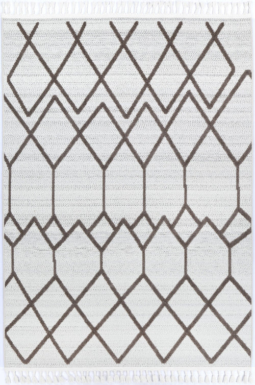 Ares Lelantine Geometric Cream and Brown Rug – view 2