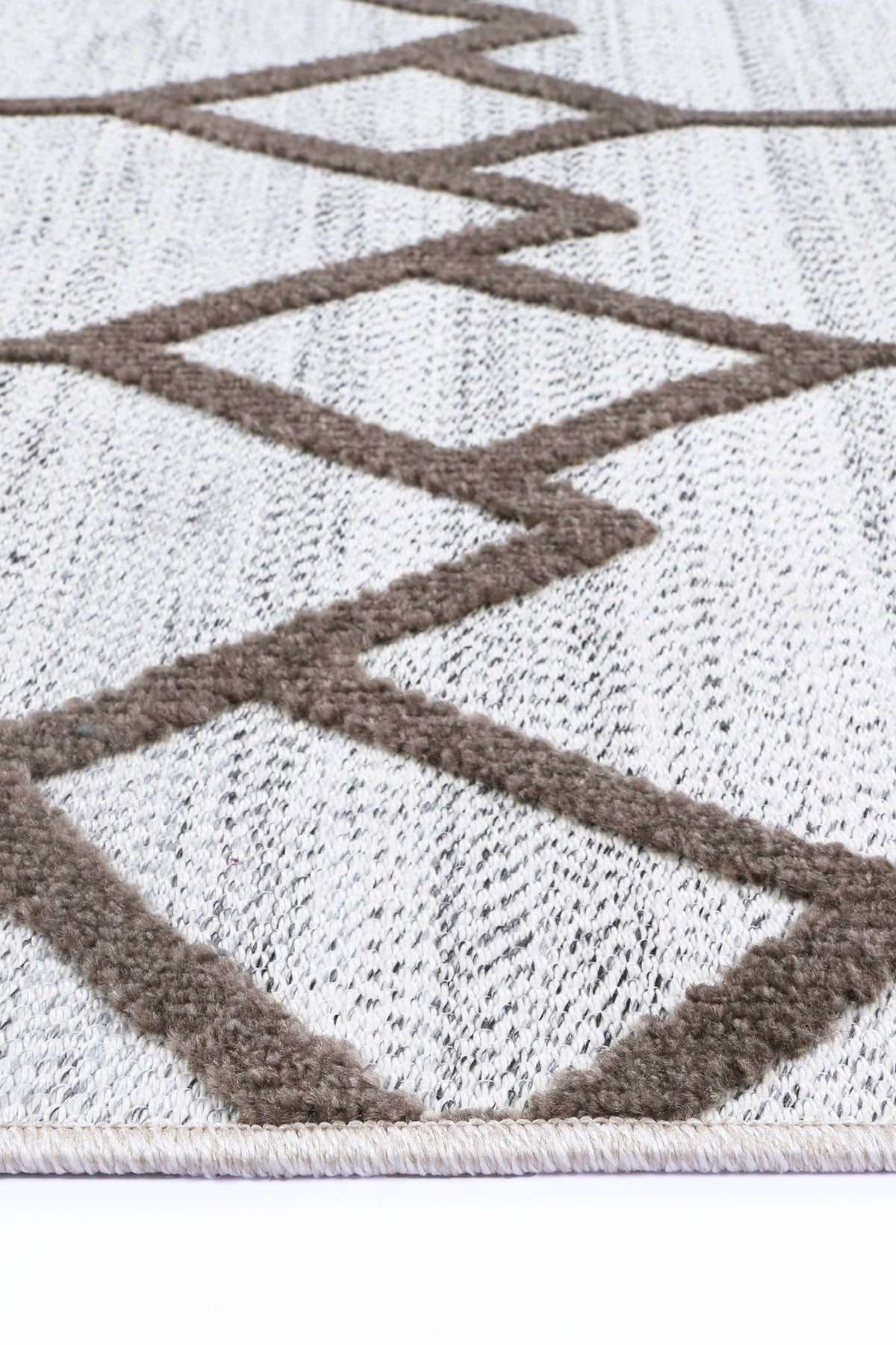 Ares Lelantine Geometric Cream and Brown Rug – view 3