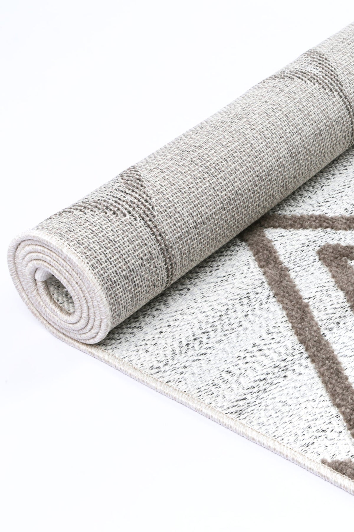 Ares Lelantine Geometric Cream and Brown Rug – view 4