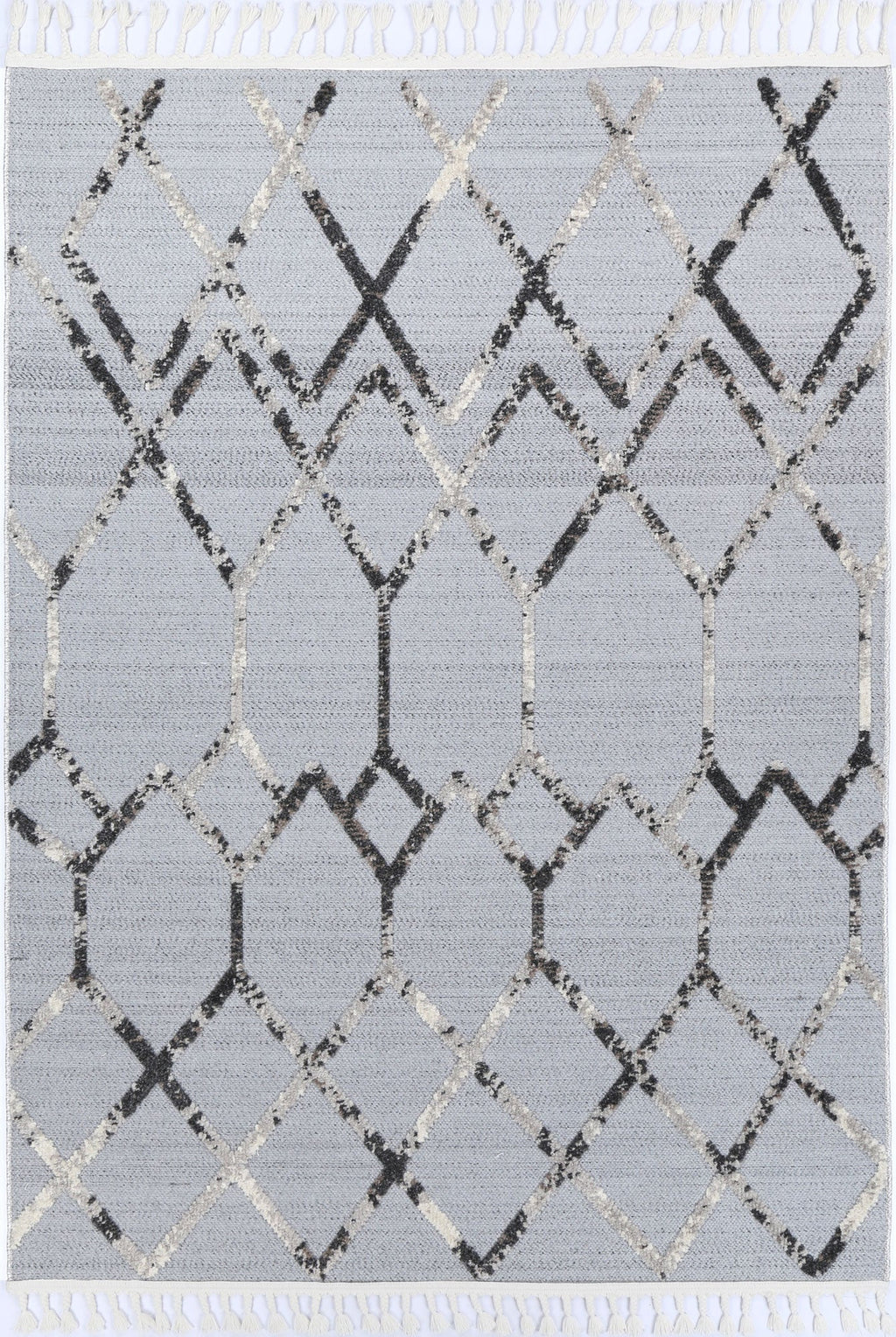 Ares Meliac Geometric Grey and Taupe Rug – view 2