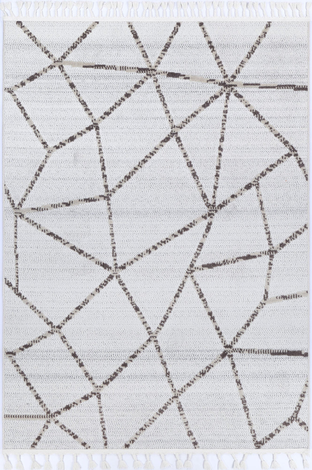 Ares Agros Geometric Cream and Beige Rug – view 2