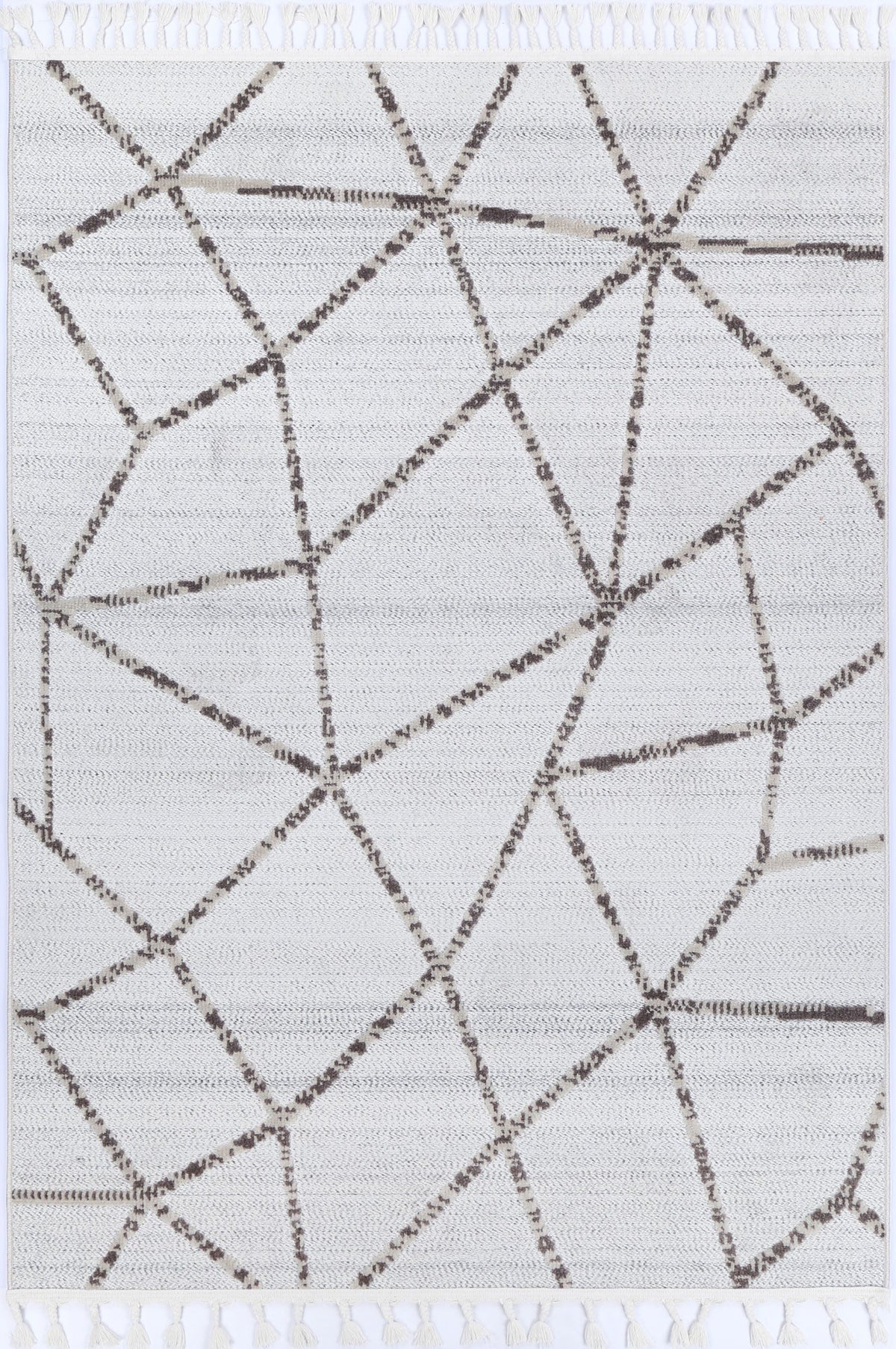 Ares Agros Geometric Cream and Beige Rug – view 2