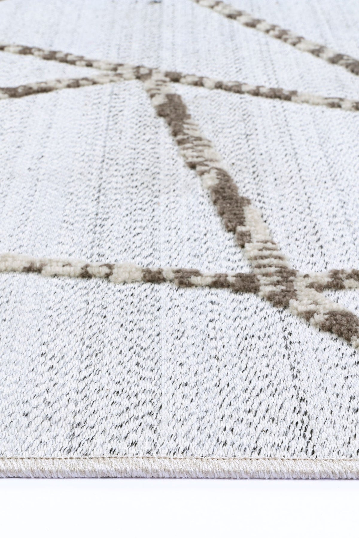 Ares Agros Geometric Cream and Beige Rug – view 3