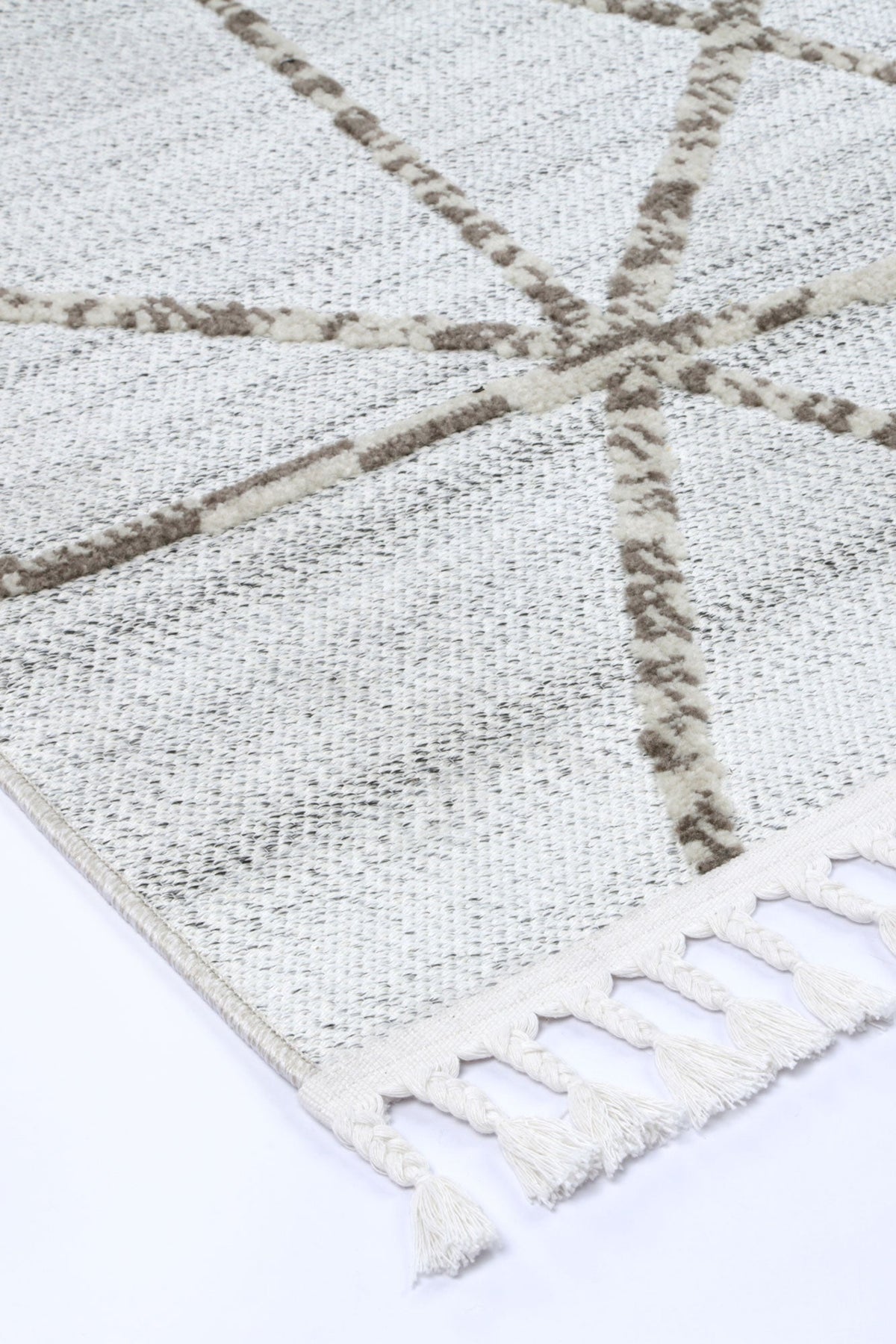 Ares Agros Geometric Cream and Beige Rug – view 5