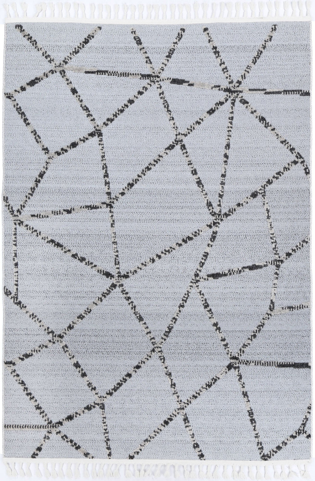Ares Sparta Geometric Grey and Ash Rug – view 2