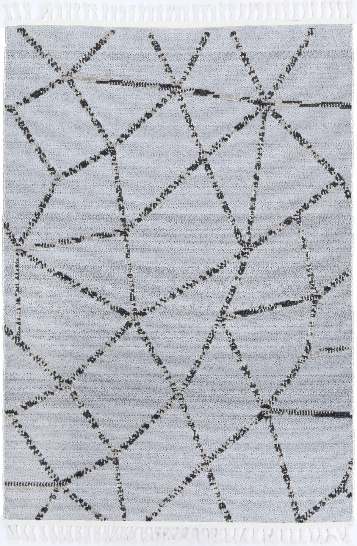Ares Sparta Geometric Grey and Ash Rug – view 2
