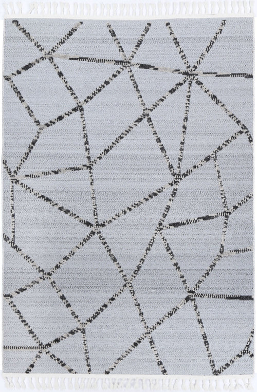 Ares Sparta Geometric Grey and Ash Rug – view 2