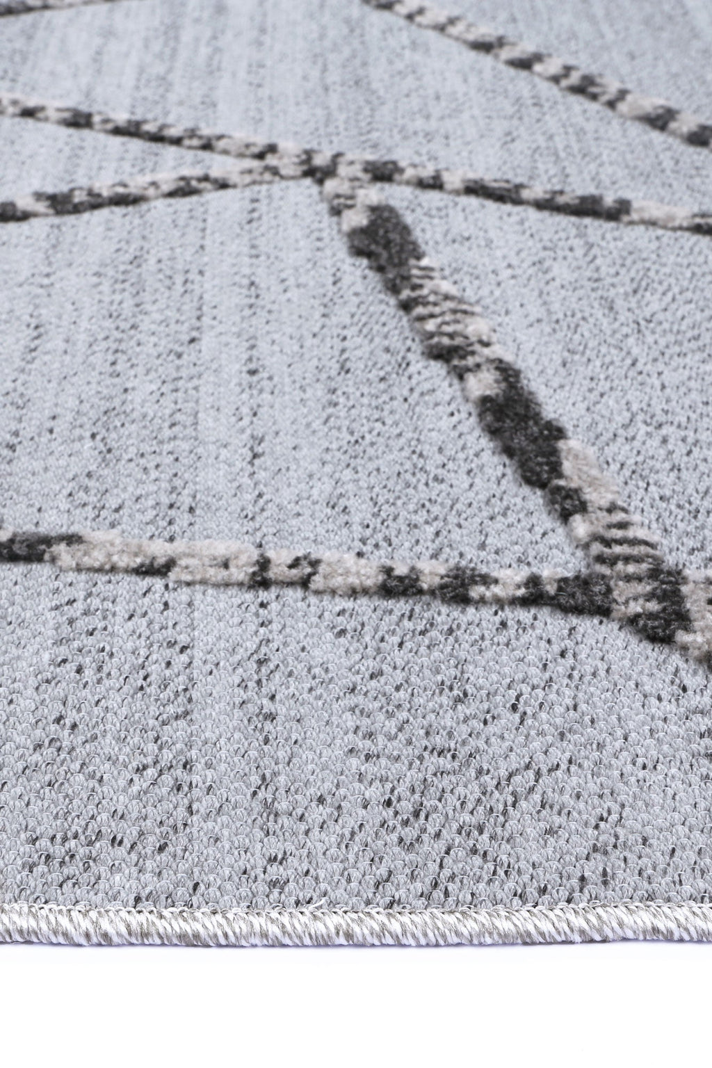 Ares Sparta Geometric Grey and Ash Rug – view 3