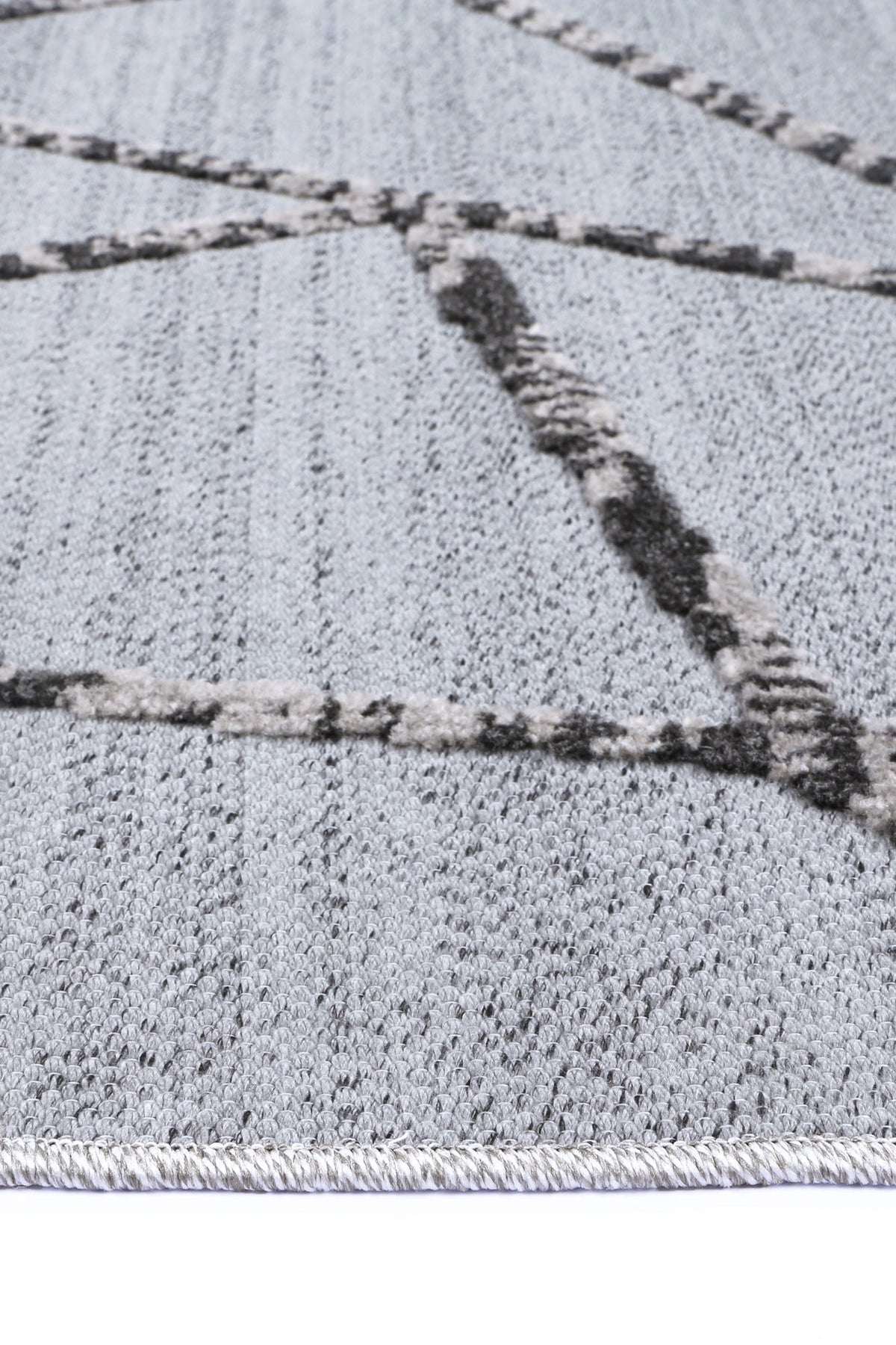 Ares Sparta Geometric Grey and Ash Rug – view 3