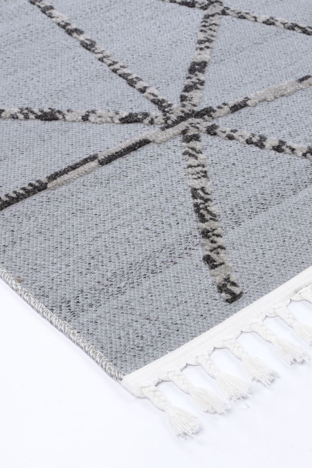 Ares Sparta Geometric Grey and Ash Rug – view 5