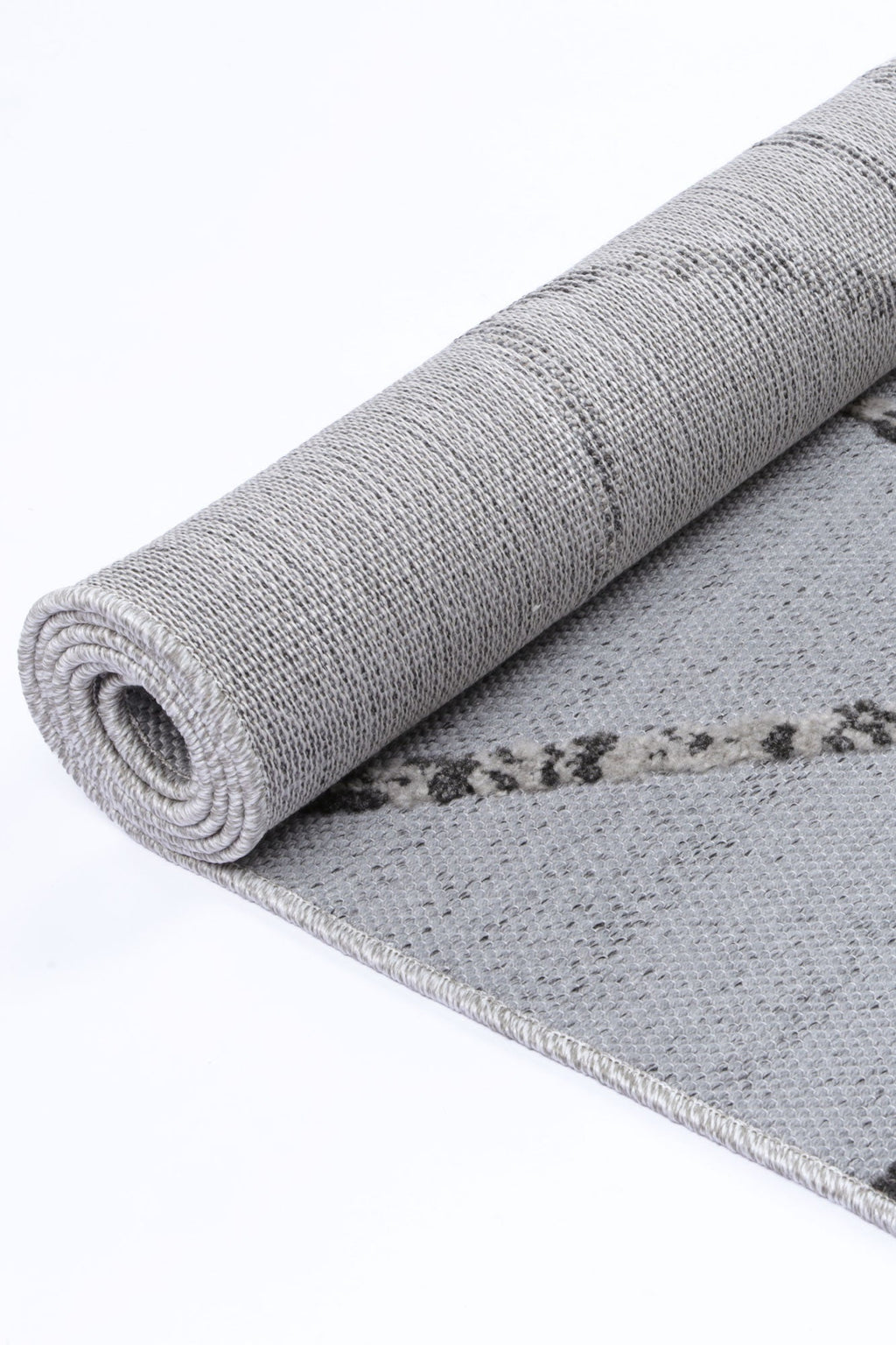 Ares Sparta Geometric Grey and Ash Rug – view 4