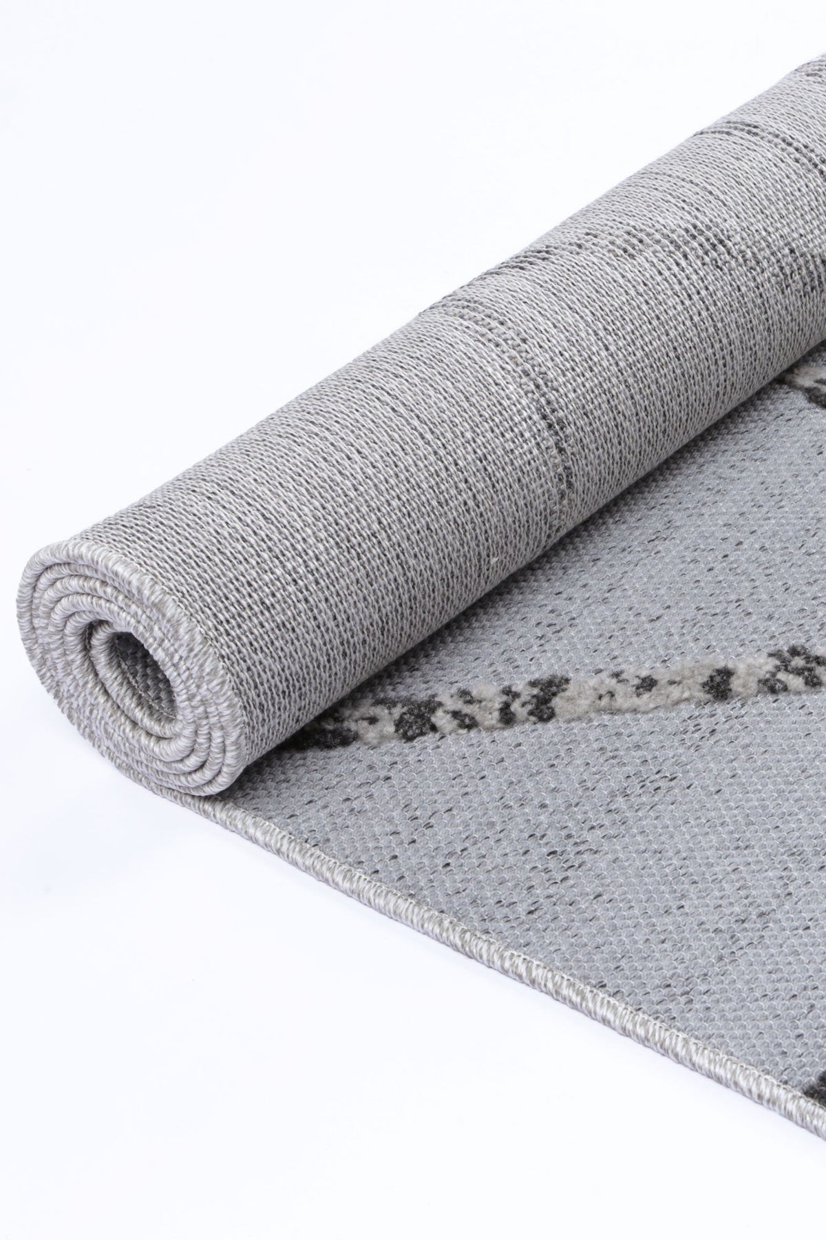 Ares Sparta Geometric Grey and Ash Rug – view 4