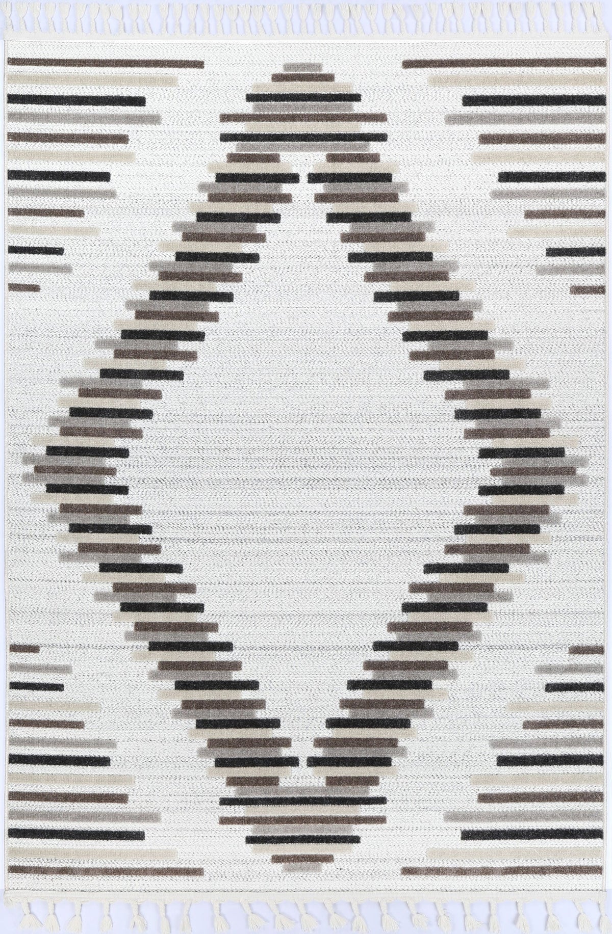 Ares Attica Diamond Stone and Grey Rug – view 2