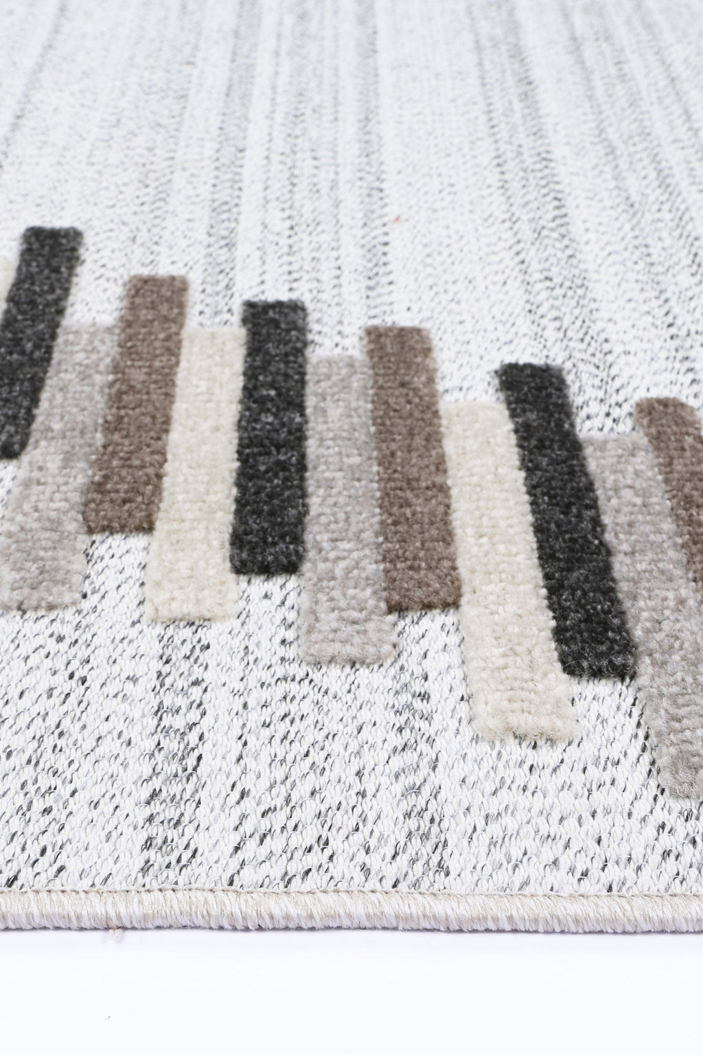 Ares Attica Diamond Stone and Grey Rug – view 3