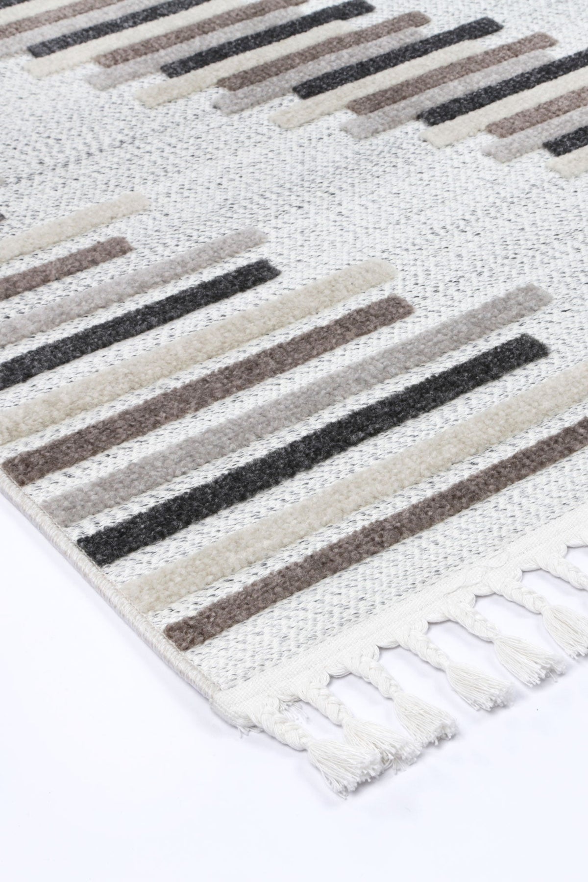 Ares Attica Diamond Stone and Grey Rug – view 5