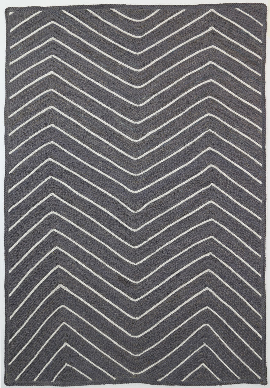 Artisan Grey Chevron Rug – view 2