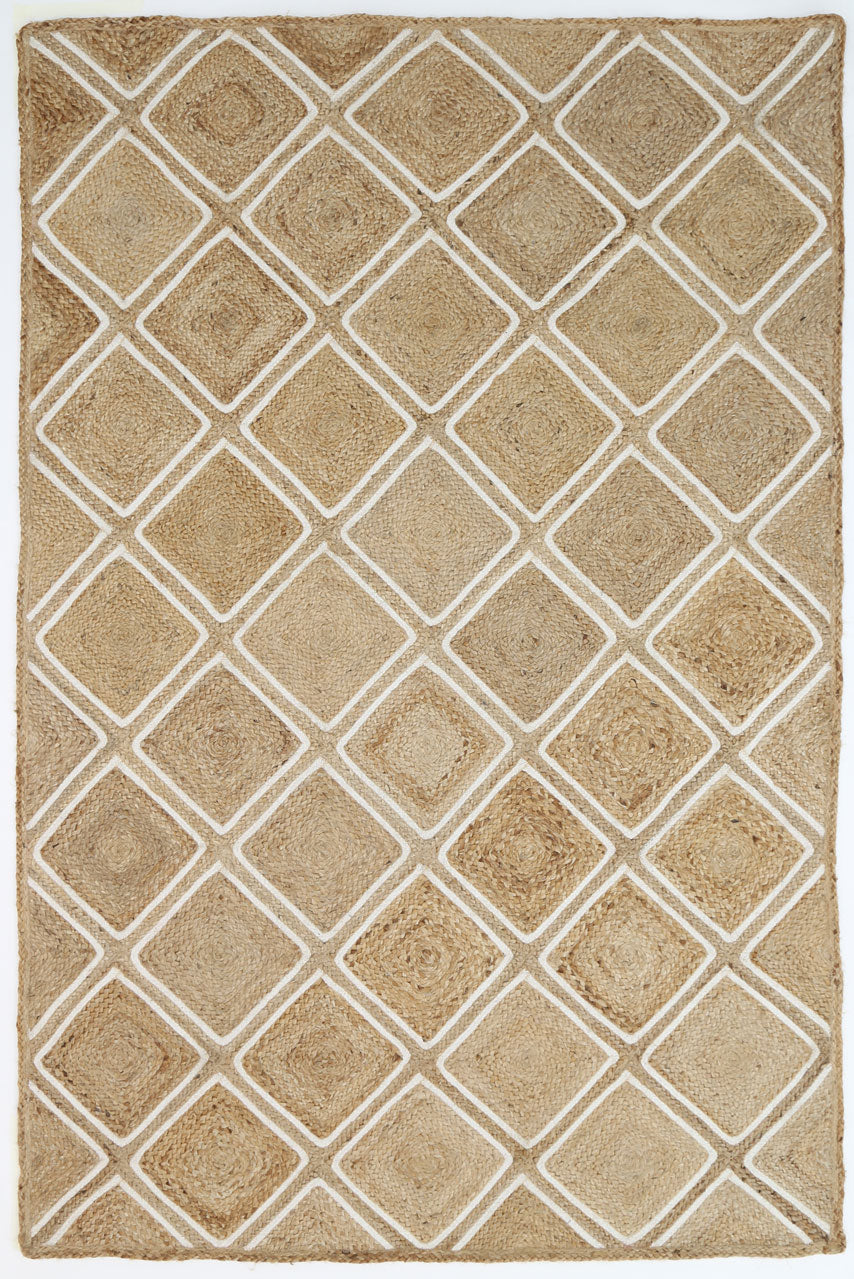 Artisan Beige Parquetry Rug – view 2