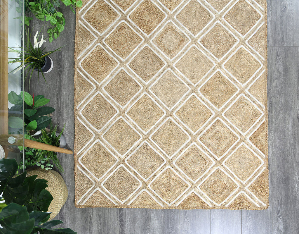 Artisan Beige Parquetry Rug – view 6