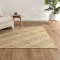 Artisan Pearl Diamond Rug styled with furniture