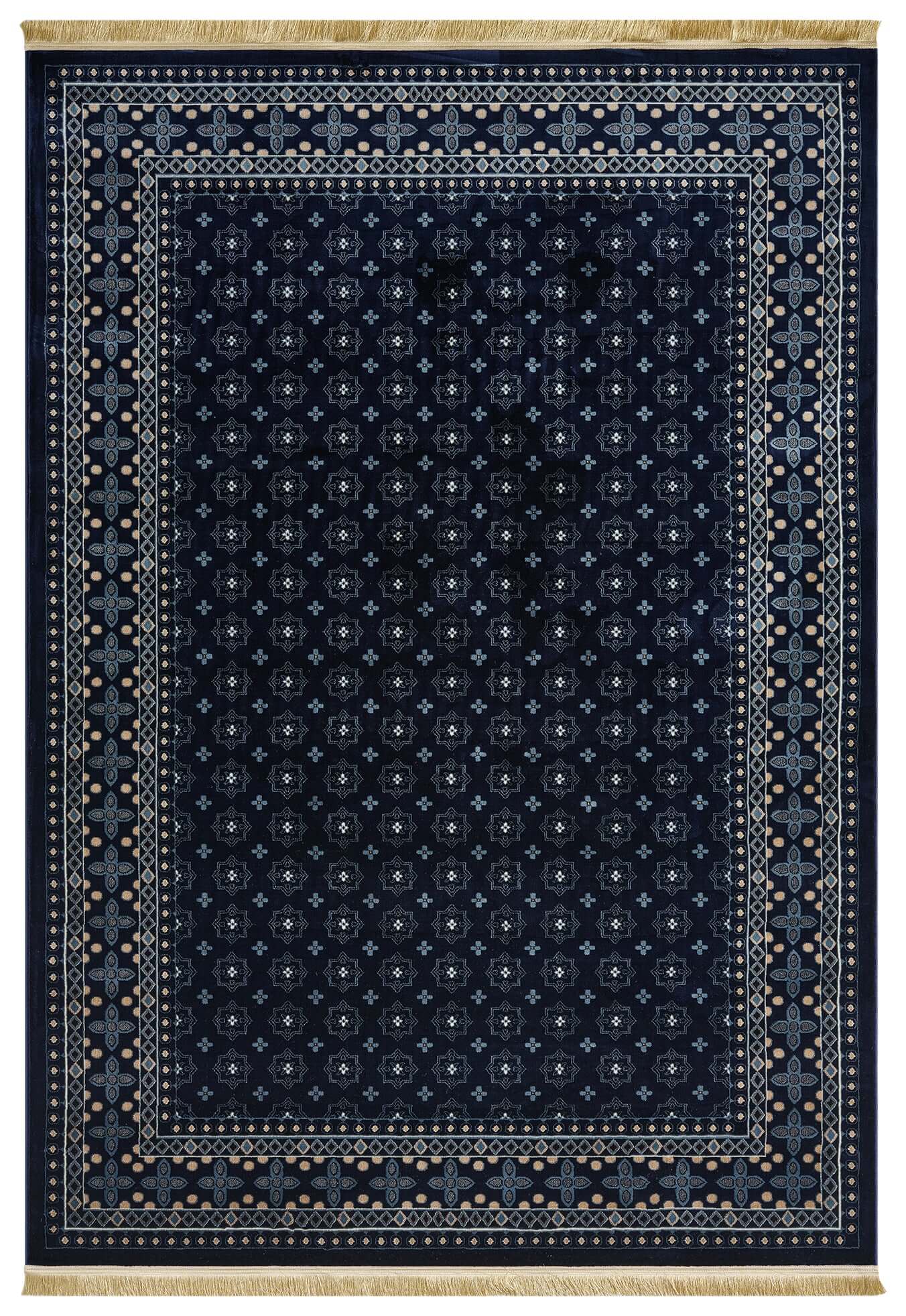 Asaryun Rugs H3990A - Navy Turkish Rug for Modern Homes