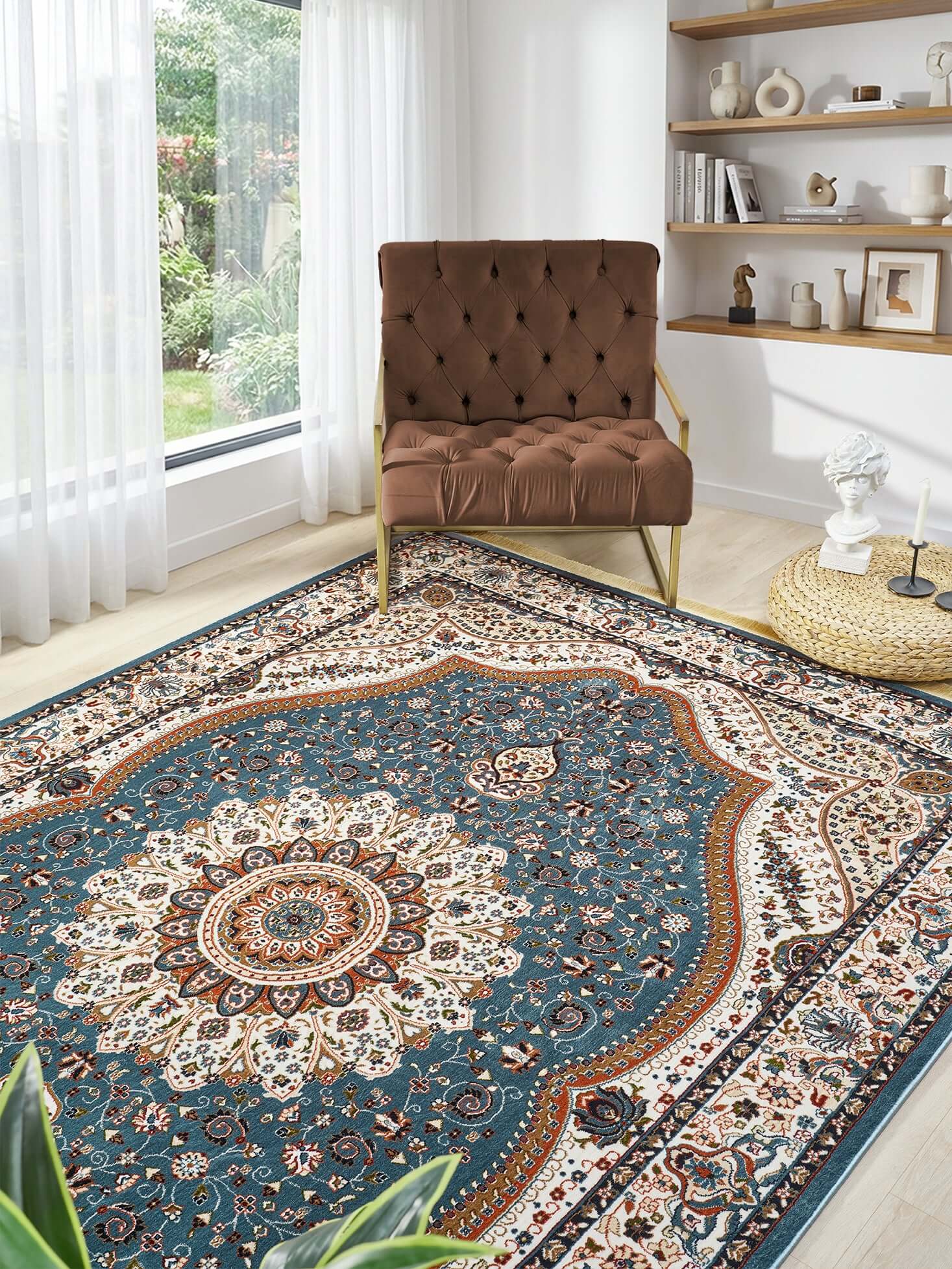 Asaryun Rugs H4158A - Elegant Turkish Blue Rug