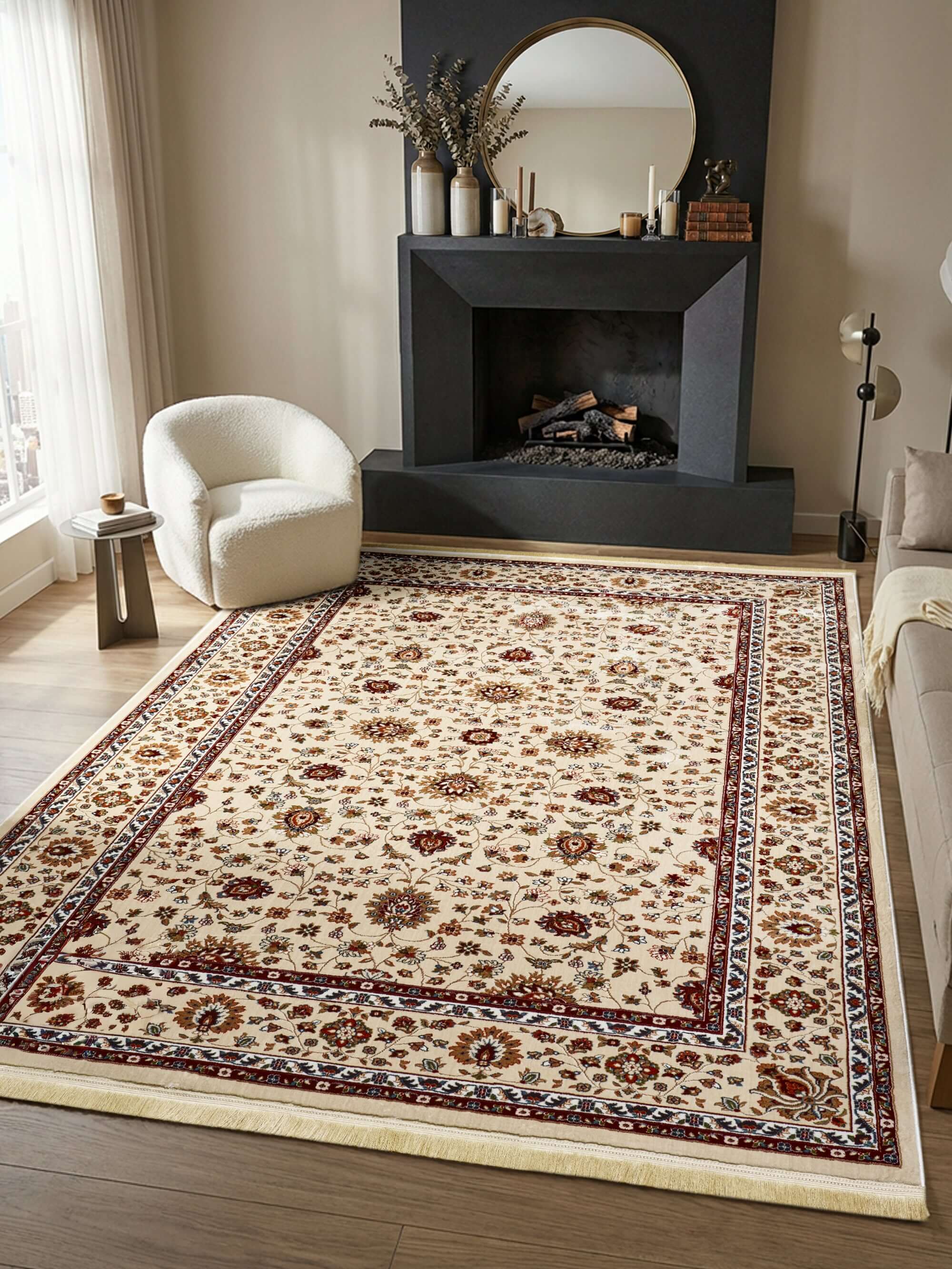 Asaryun Rugs H5500A Turkish Cream Rug - Elegant Design