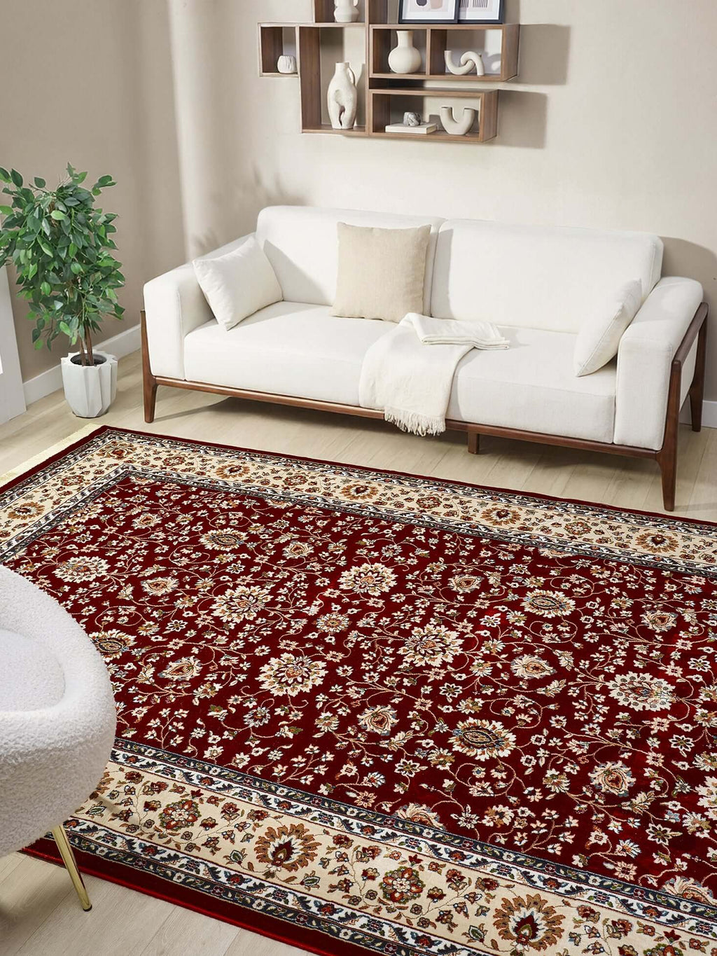 Asaryun Turkish Rug H5500A Dark Red | Stylish Décor