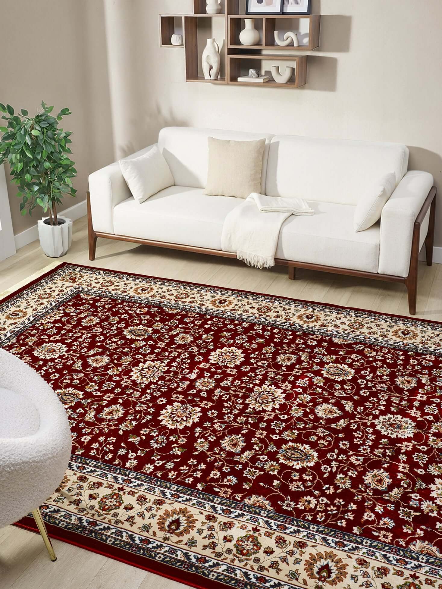Asaryun Turkish Rug H5500A Dark Red | Stylish Décor