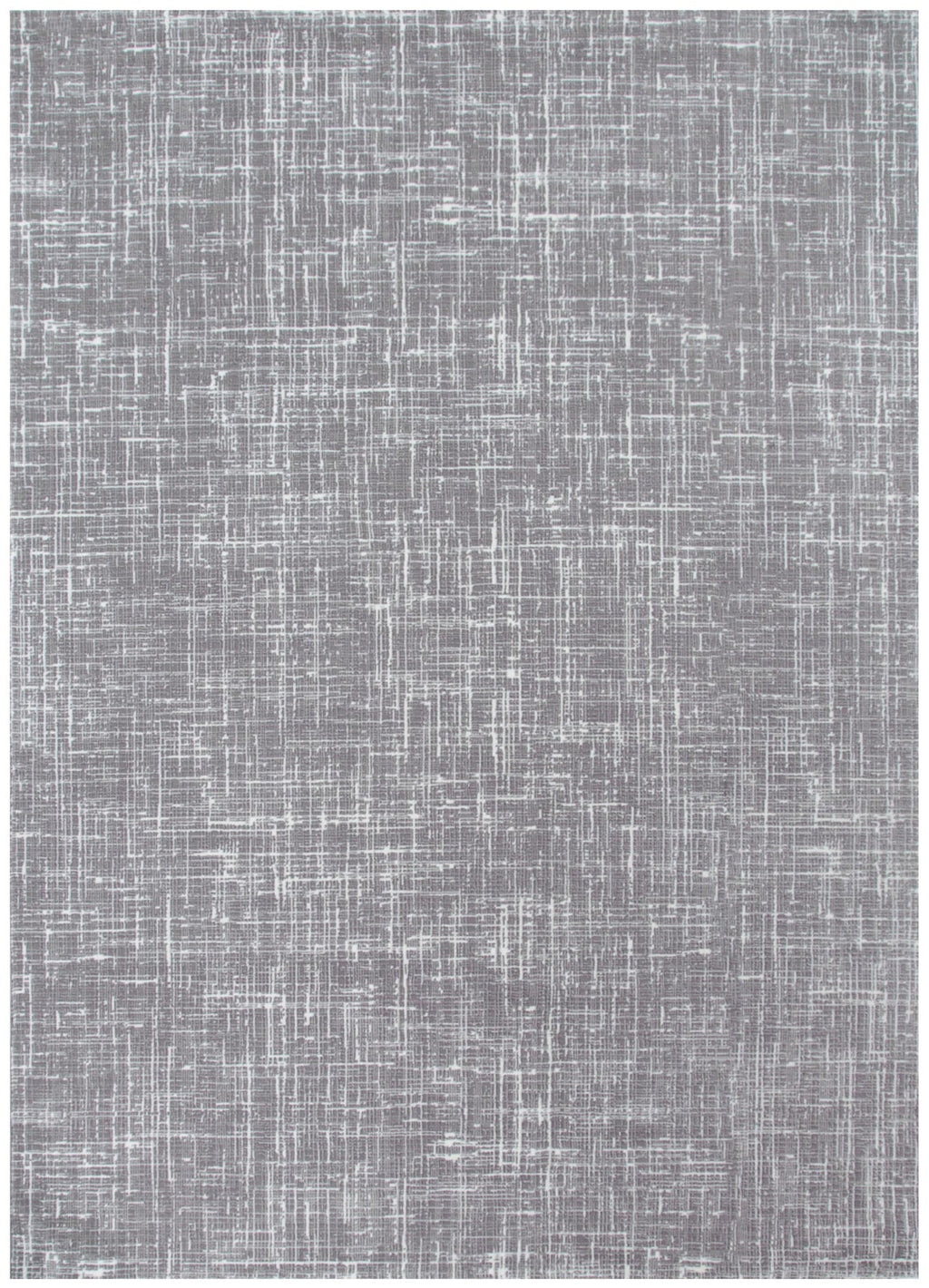 Atina Distressed Geo Lines Grey Rug - AT02 – view 2