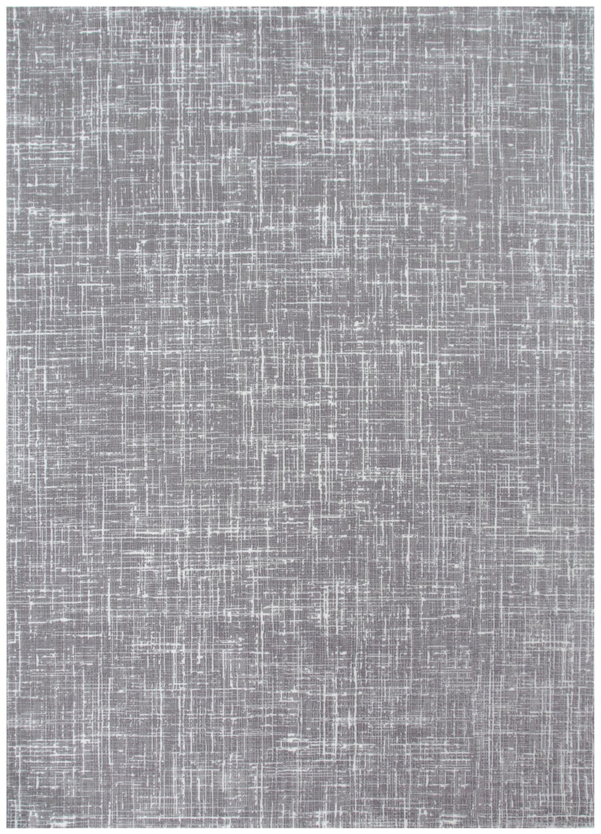 Atina Distressed Geo Lines Grey Rug - AT02 – view 2