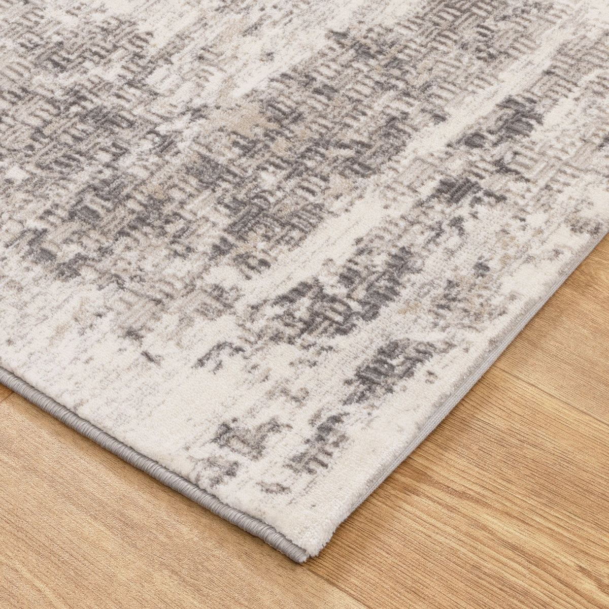 Atina Distressed Border Beige Grey Rug - AT04 – view 3
