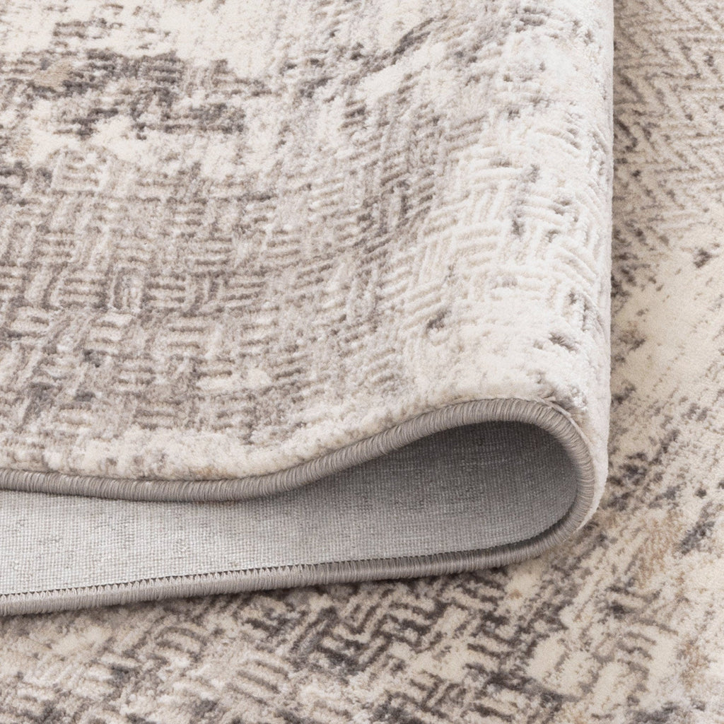 Atina Distressed Border Beige Grey Rug - AT04 – view 4