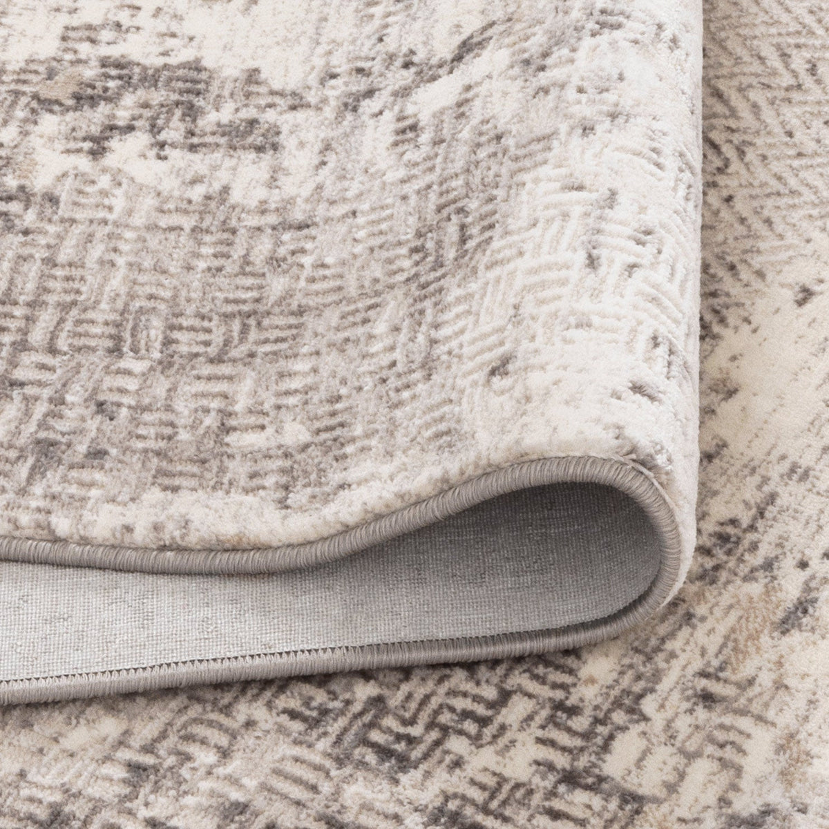 Atina Distressed Border Beige Grey Rug - AT04 – view 4