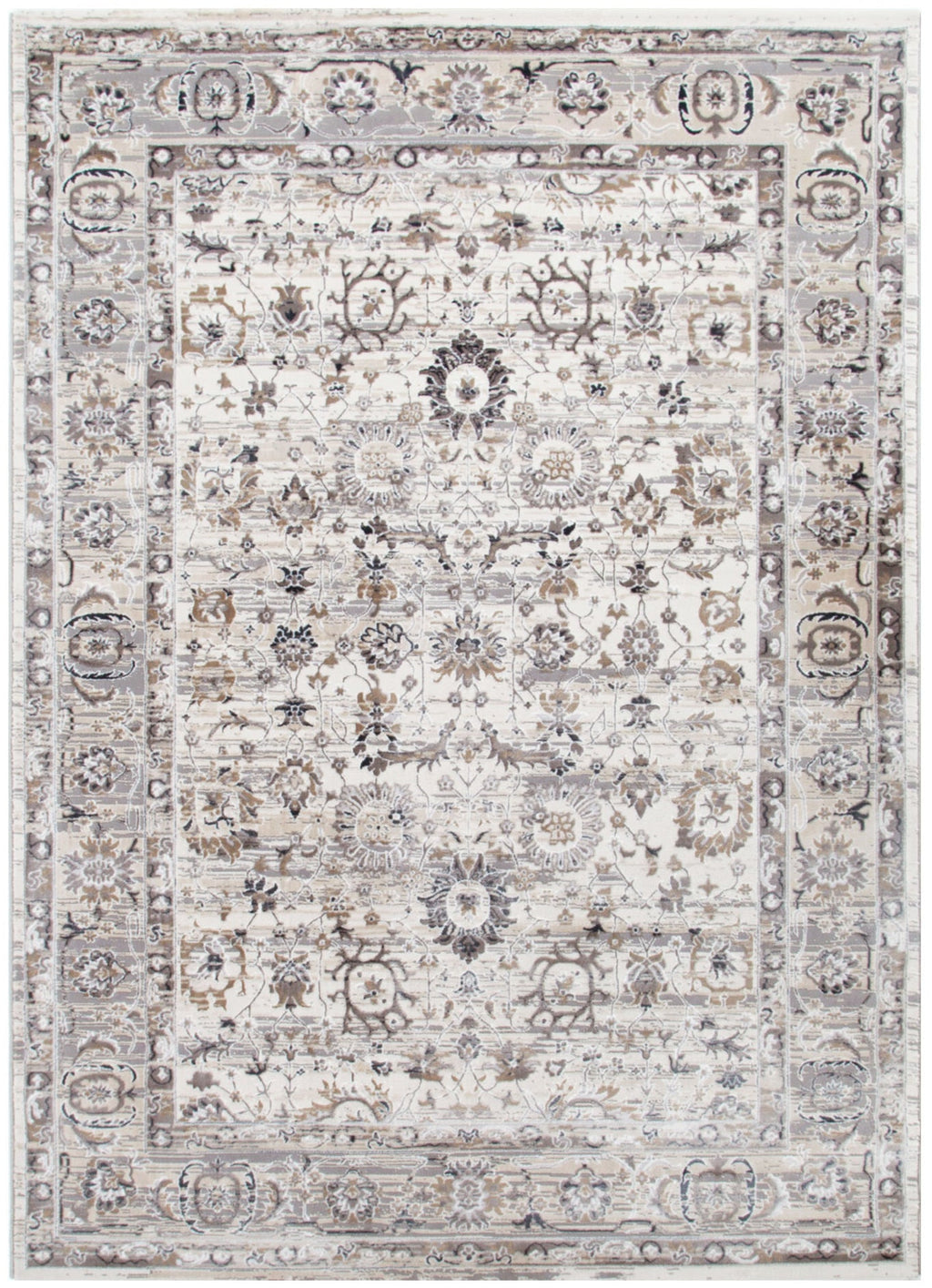 Atina Distressed Transitional Beige Grey Rug - AT05 – view 2
