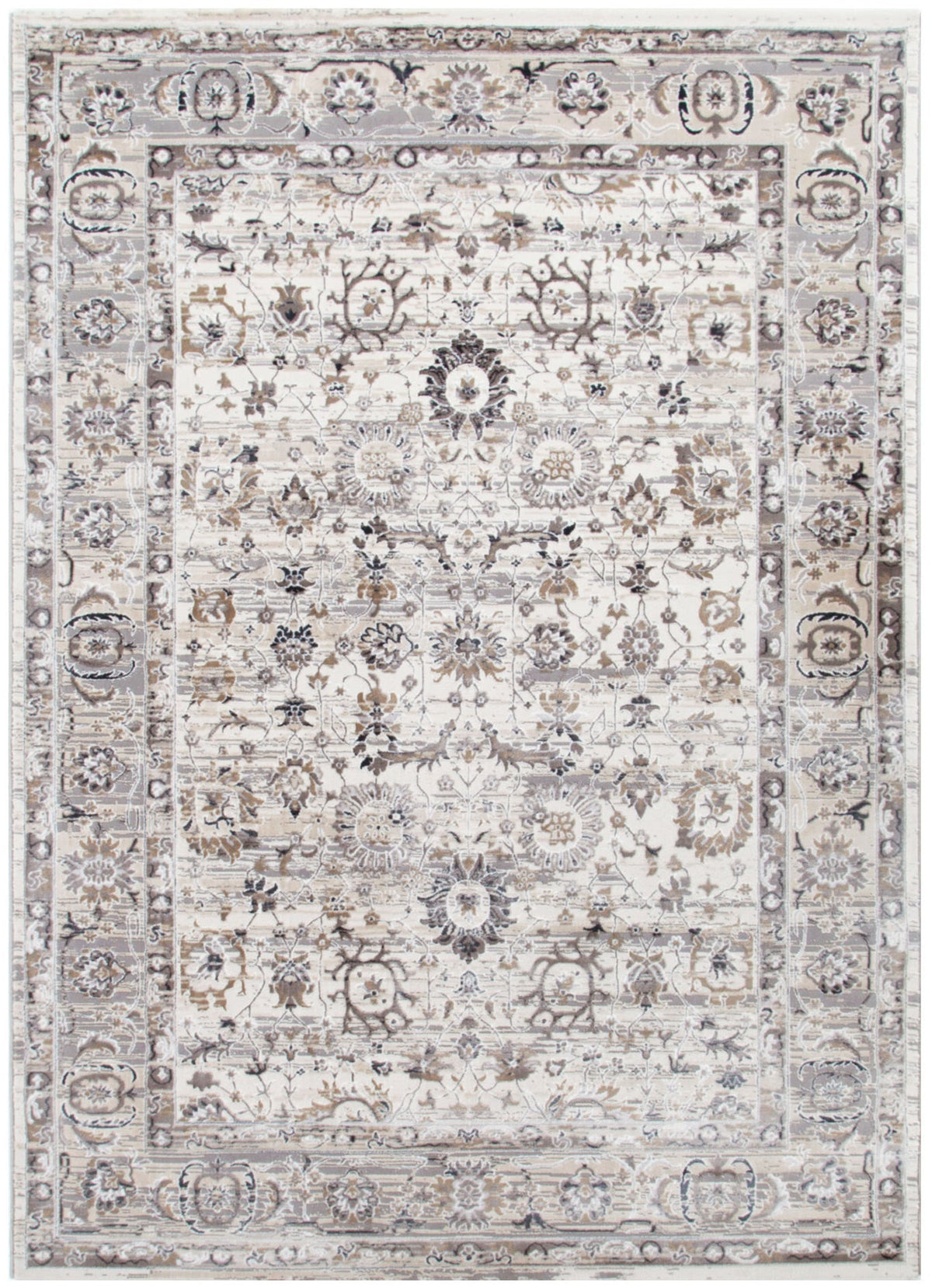 Atina Distressed Transitional Beige Grey Rug - AT05 – view 2