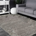 Austin Brown Beige Shaggy Rug styled with furniture