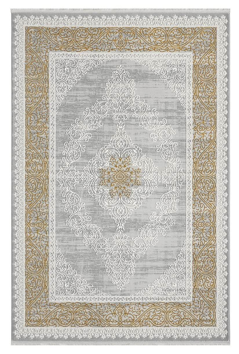 Kervan Rug A7114 Grey Gold Turkish Rug, Kervan Rug - A7114 Grey Gold Turkish Rug for Busy Homes
