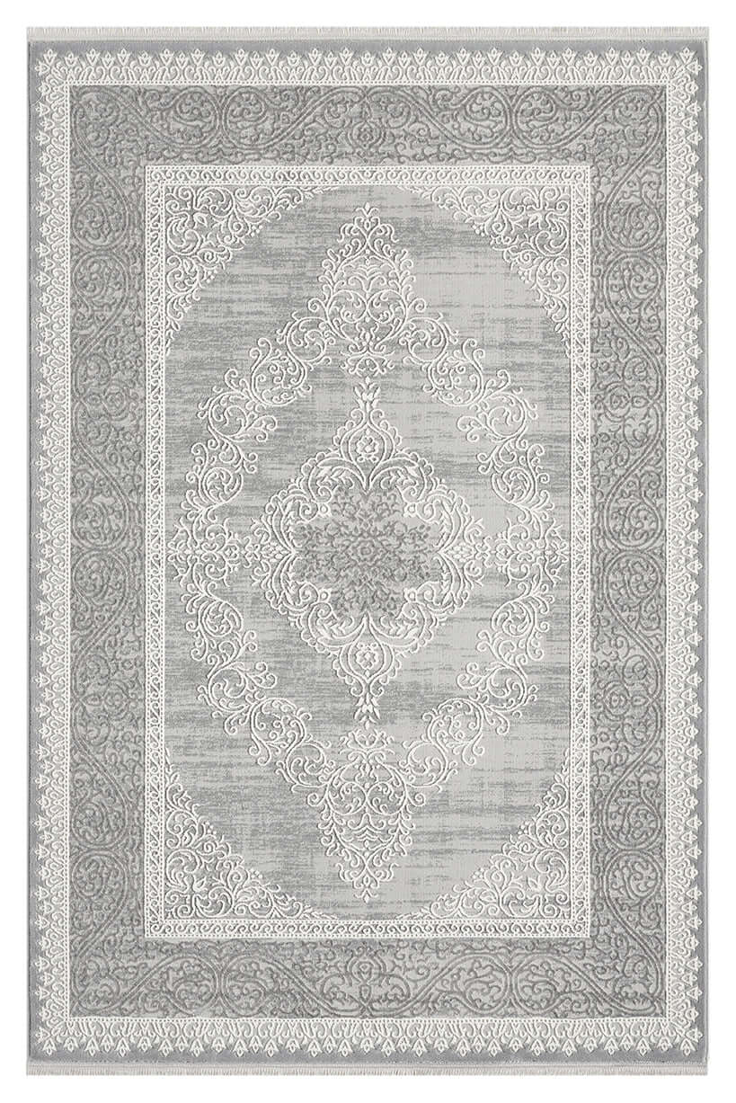 Kervan Rug A7114 Grey Grey Turkish Rug, Kervan Rug - A7114 Grey Gold Turkish Rug for Busy Homes
