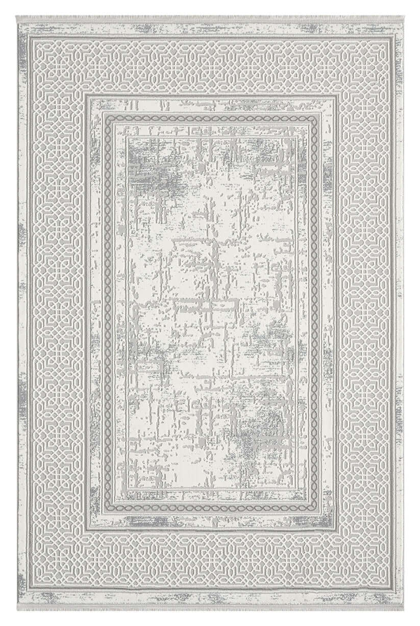 Kervan Rug AK076 Grey Grey Turkish Rug, Kervan Rug - A7114 Grey Gold Turkish Rug for Busy Homes