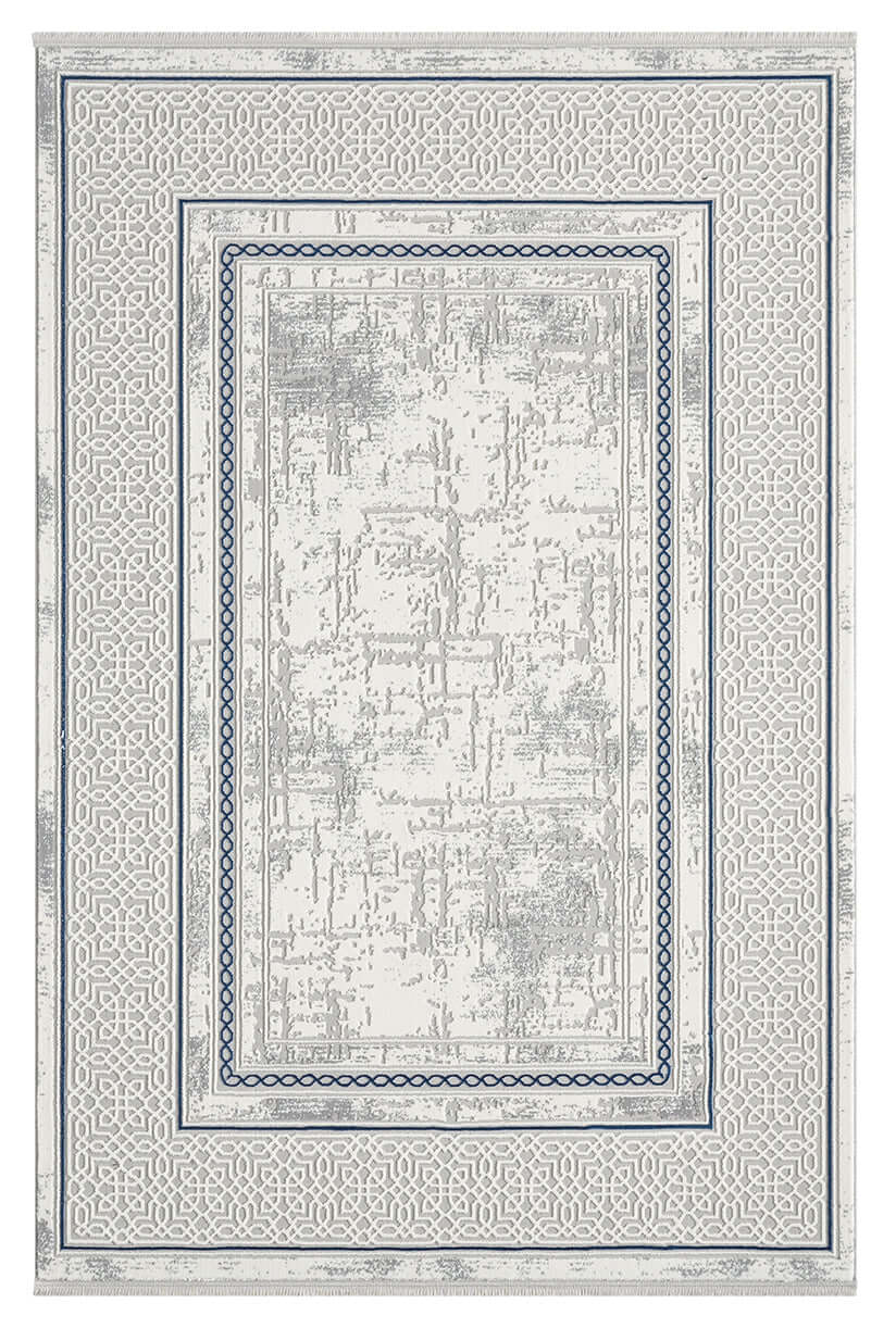 Kervan Rug AK076 Grey Blue Turkish Rug, Kervan Rug - A7114 Grey Gold Turkish Rug for Busy Homes