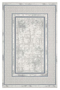 Kervan Rug AK076 Grey Blue Turkish Rug, Kervan Rug - A7114 Grey Gold Turkish Rug for Busy Homes