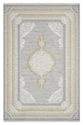 Kervan Rug AK187 Grey Gold Turkish Rug, Kervan Rug - A7114 Grey Gold Turkish Rug for Busy Homes