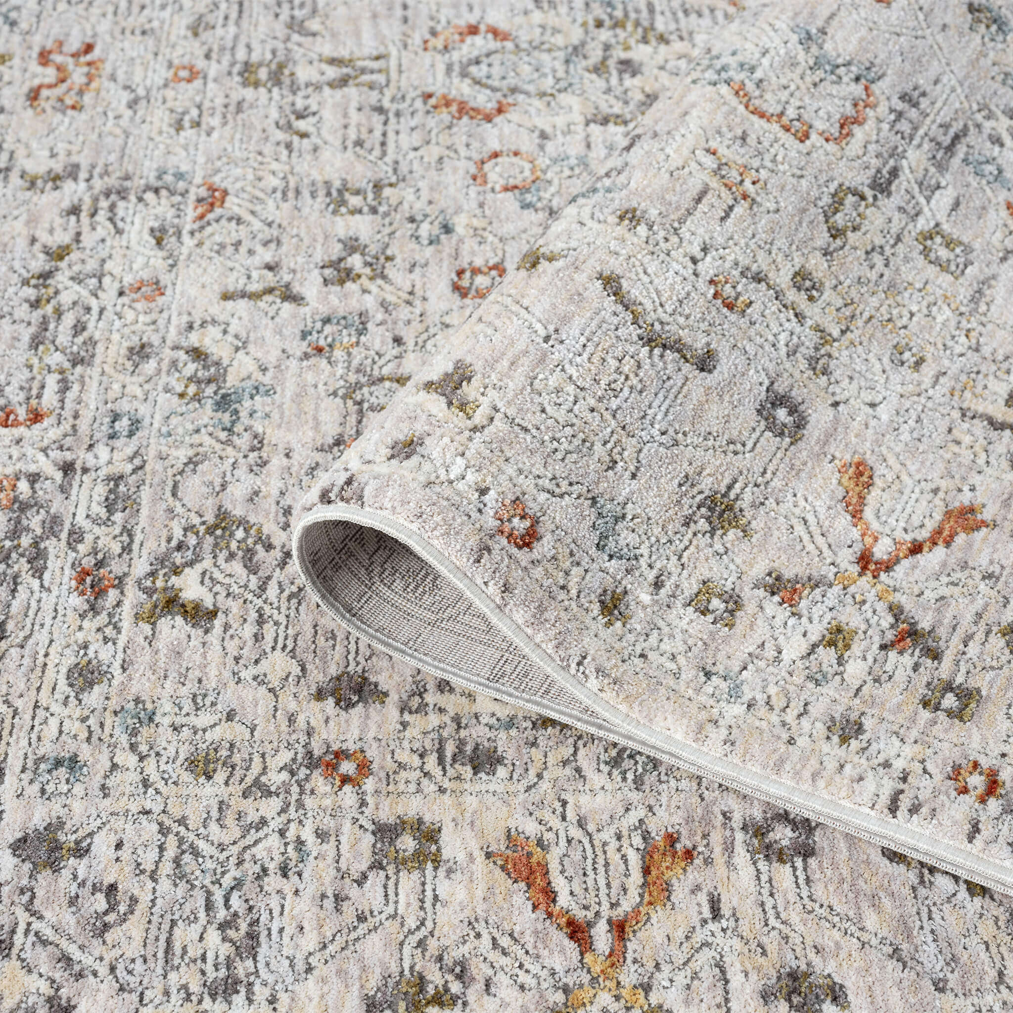 Adelia 638 Ivory – Soft Textured Turkish Rug (Cream)