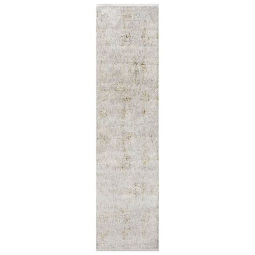 Adelia 645 Pearl Runner in a calm cream tone with shed-resistant, anti-static pile and short fringes. Power-loomed for durable, easy-care hallway style.