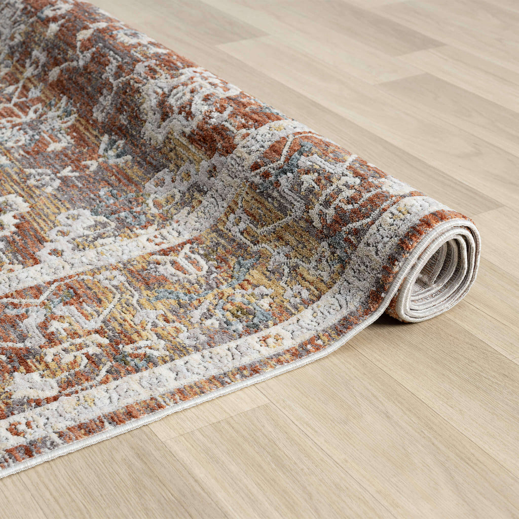 Adelia 648 Terra offers a soft, shed-resistant pile with short fringes and anti-static ease. Power-loomed in Türkiye for durable, elegant everyday living.